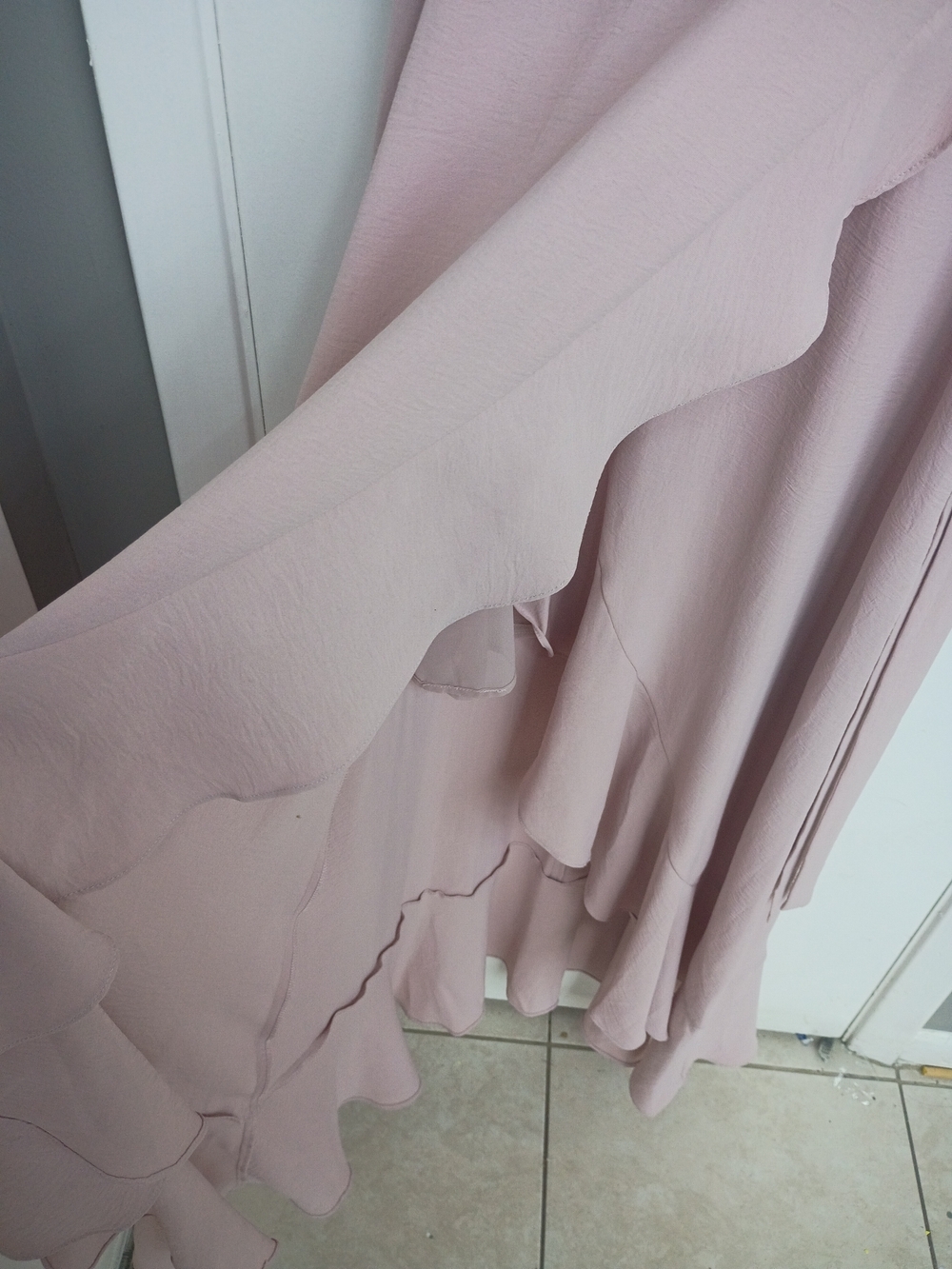 Altar'd State Mauve Wrap High-Low Maxi Dress - Picture 7 of 9